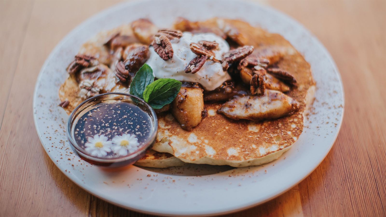 Double Stack Pancakes at Blue Fox Cafe